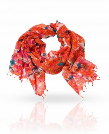 Палантин Женский W-LOTUS/RED